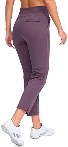 YYV Women's Golf Pants High Waist Stretch Ankle Pants with Pockets