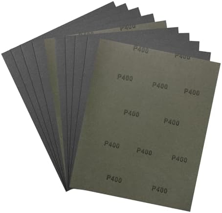 10Pcs Sand Paper 9x11Inch 400Grit Silicon Carbide Sandpaper Sheets