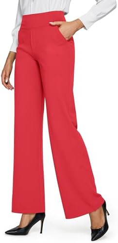 G4Free Yoga Pants for Women Wide Leg Pants with Pockets High Waisted