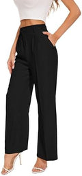 FUNYYZO Wide Leg Dress Pants for Women Work Slacks Business Casual Outfits