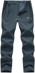 BASUDAM Men's Work Pants Softshell Winter Fleece Lined Insulated Outdoor