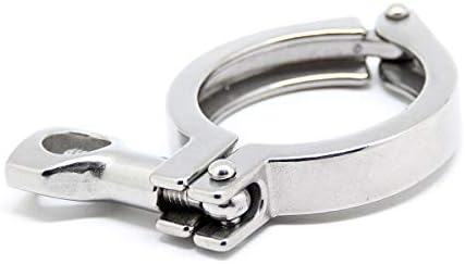 QiiMii 13MHHM Stainless Steel 304 Single Pin Heavy Duty Tri Clamp with Wing Nut for Ferrule TC 2"(2 Inch)