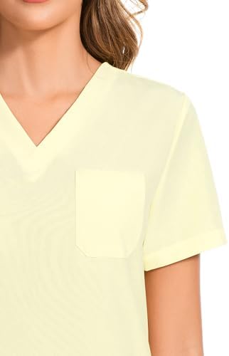 COZYFIT Scrubs for Women Set - Stretch V-Neck & Jogger Pant with 9 Pockets
