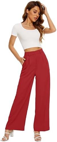 FUNYYZO Wide Leg Dress Pants for Women Work Slacks Business Casual Outfits