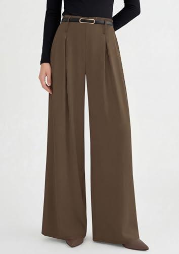 PRETTYGARDEN Womens Wide Leg Dress Pants Flowy Trousers