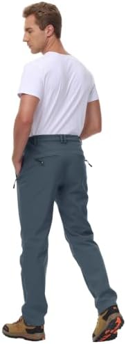 BASUDAM Men's Work Pants Softshell Winter Fleece Lined Insulated Outdoor