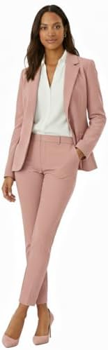 Marycrafts Women’s Two Piece Suits – Business Blazer Pant Suit Set, Professional Work Outfit for Office