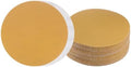 50pcs No Hole Sanding Discs- [ 8 Inch 320 Grit ] Round Hook and Loop Grip Sanding Pads Sheet Sandpaper for Automotive Woodworking Metal Polishing Use| Gold, Aluminum Oxide