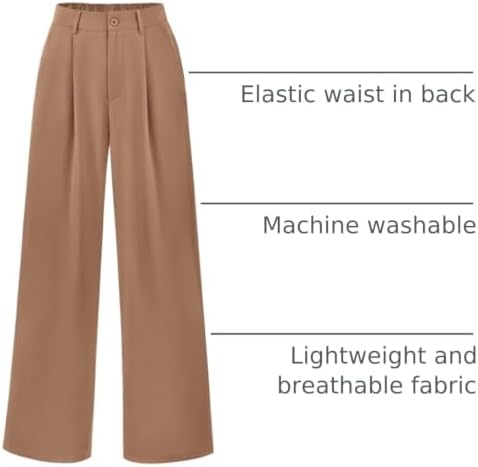 PRETTYGARDEN Women's Flowy Wide Leg Dress Pants