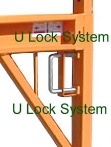 CBM Scaffold Rolling Tower Standing at 17' High with Hatch Deck Guard Rail and U Lock Brace CBM1290