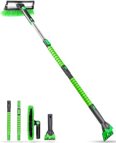 SEAAES 55 Inch Ice Scraper and Snow Brush with Squeegee for Truck SUV