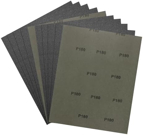 10Pcs Sand Paper 9x11Inch 180Grit Silicon Carbide Sandpaper Sheets