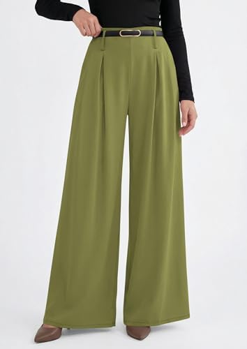 PRETTYGARDEN Womens Wide Leg Dress Pants Flowy Trousers