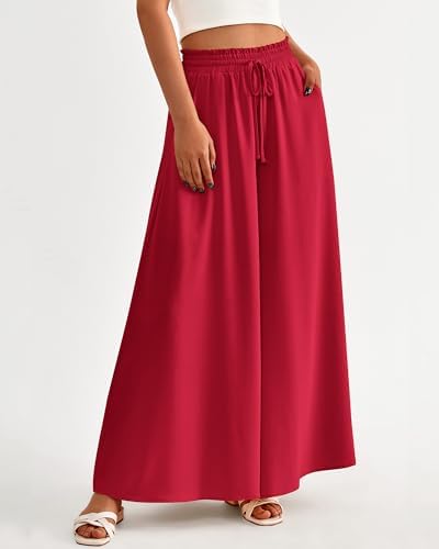BTFBM Wide Leg Flowy Palazzo Pants for Women