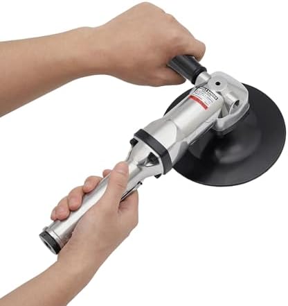 7 Inch Pneumatic Air Angle Sander, 4500RPM Adjustable Speed Pneumatic Polishing Machine Portable Polishing Machine Tools with Auxiliary Handle for Homes Car Shops Repair Shops (7inch,4500rpm)