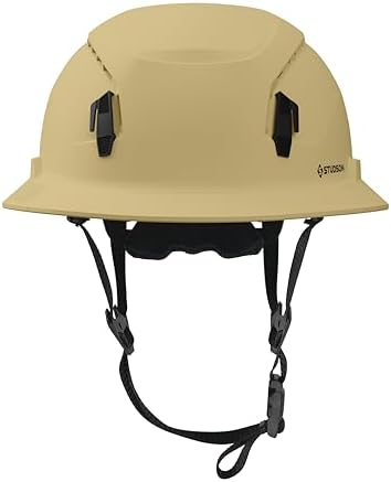 STUDSON SHK-1 Full Brim Safety Helmet Non-Vented: ANSI/ISEA Z89.1 Type II Compliant (R 2019), Lightweight & Breathable, NFC Emergency Contact Chip, One Size, Class E Protection