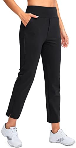 YYV Women's Golf Pants High Waist Stretch Ankle Pants with Pockets