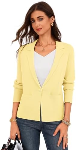 GRACE KARIN Womens Sweater Blazer Jackets Business Casual Work Cardigan