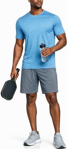 Liberty Imports 5 Pack Men's Active Quick Dry Crew Neck T Shirts