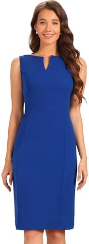 Allegra K Womens Work Sheath Dress Sleeveless Business Pencil Dresss