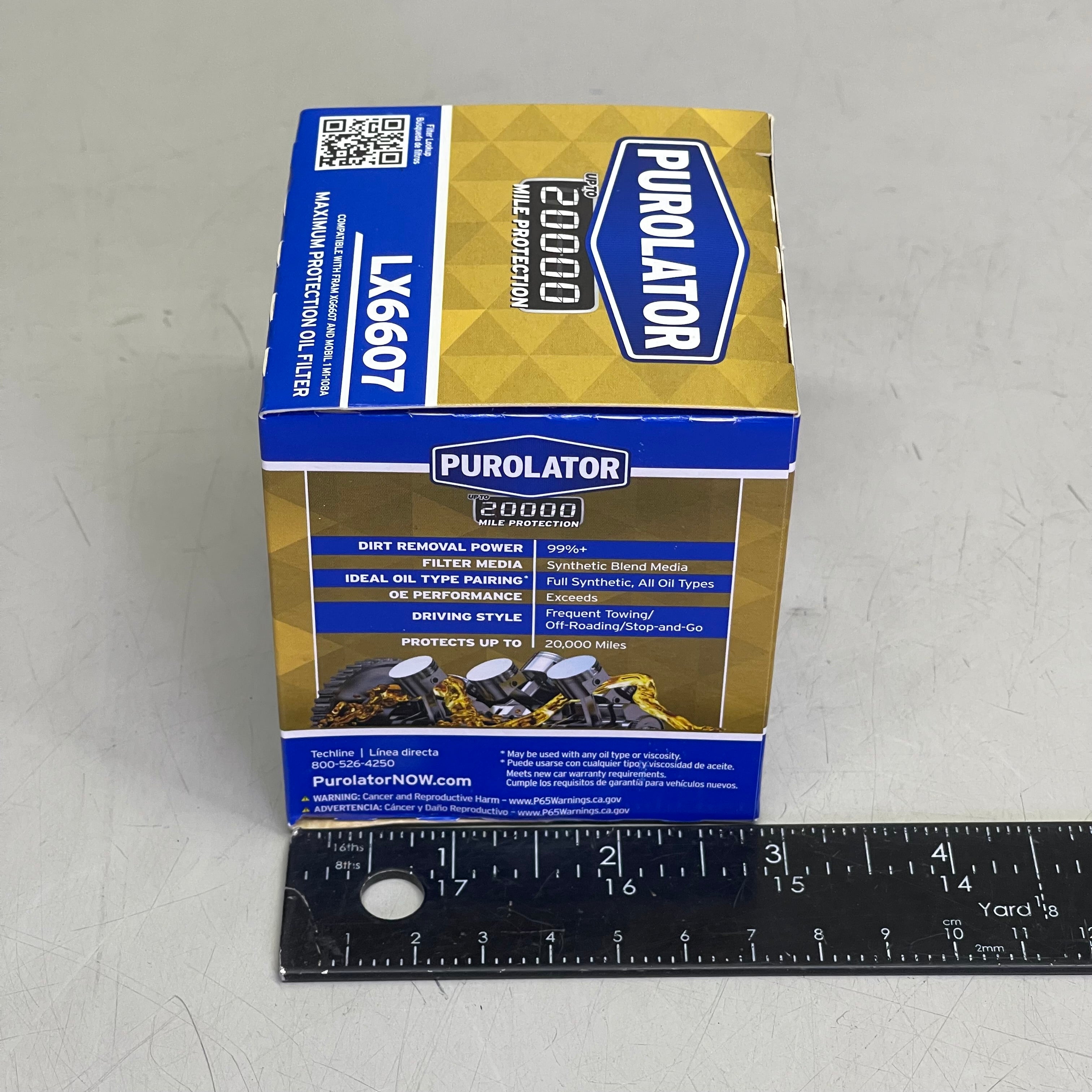 PUROLATOR (6 PACK) Maximum Protection Oil Filter 20000 Miles LX6607