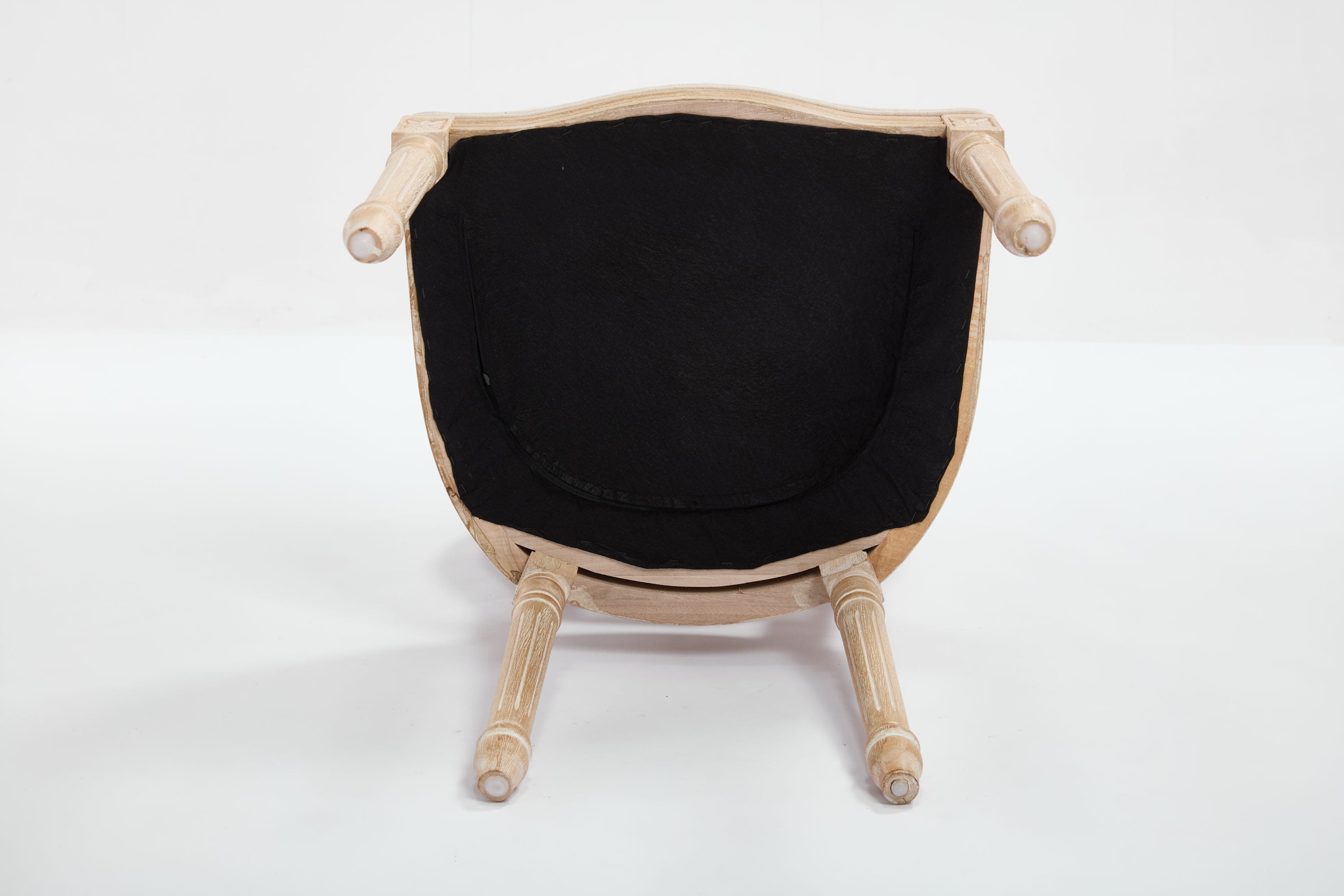 French Country Dining Chairs Set of 2 with Upholstered Round Back