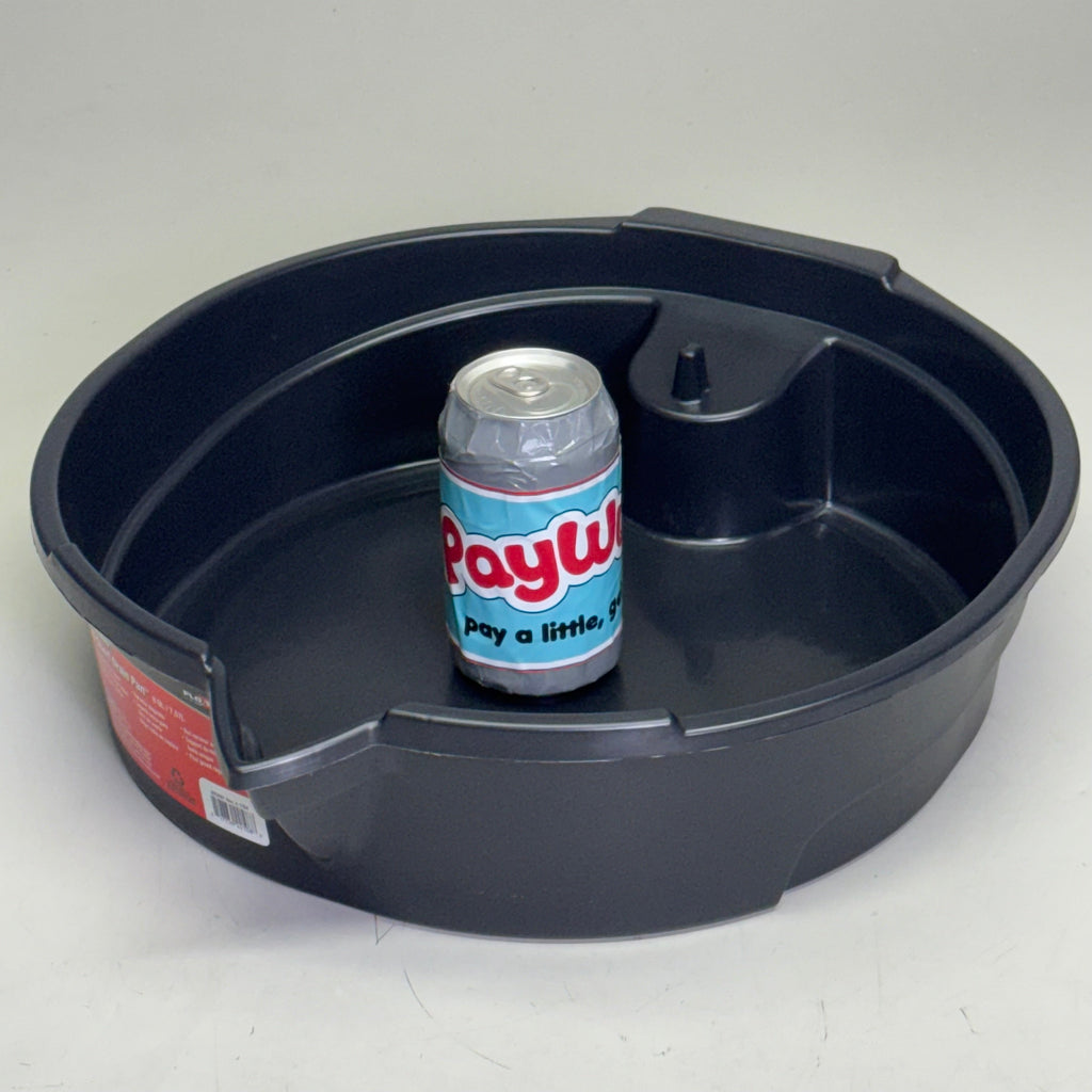 FLOTOOL (12 PACK) 8 Quart Drain Pan Sz 16.5” L x 15” W x 4” H, Black 42108MI