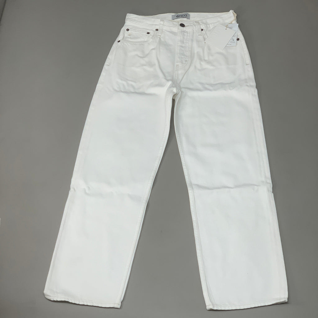 ETICA Tyler High Waist Straight Leg Ankle jeans Vintage White Size 27 EW180114A