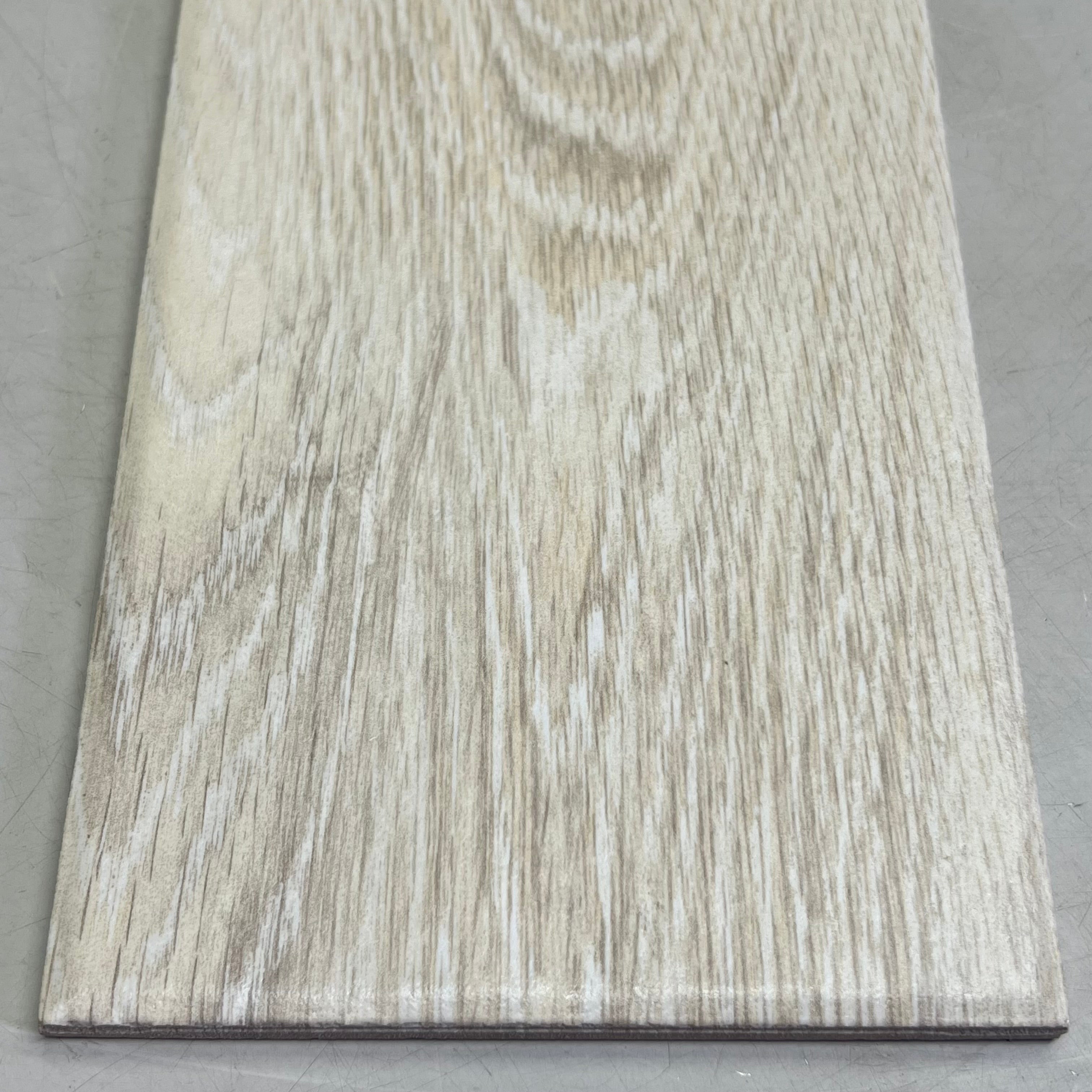GRANISER (9 Pcs) Floor Tiles Sz 6" x 36" x 0.32", Aspen Beige F-449