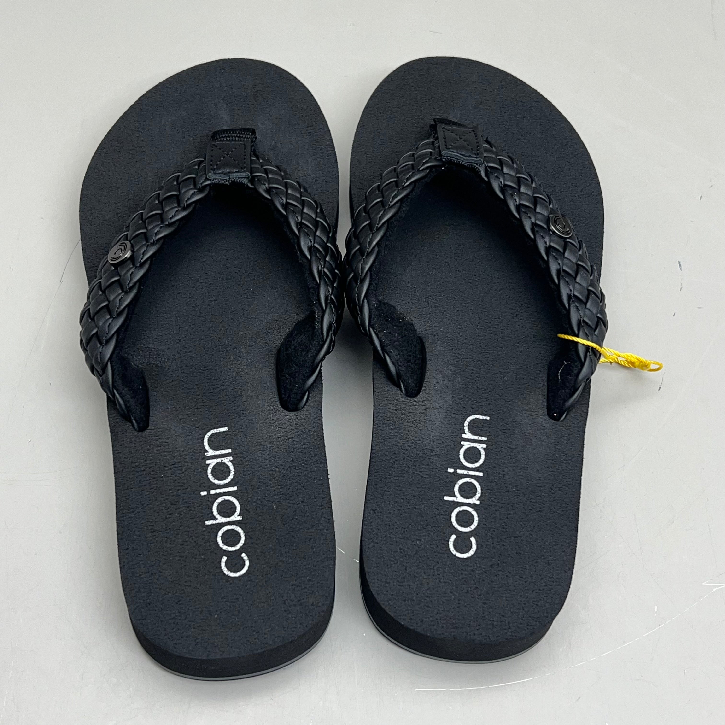 COBIAN Braided Bounce Synthetic Leather Sandals Women's Sz 11 EU 42.5 Black BRB10-001-11