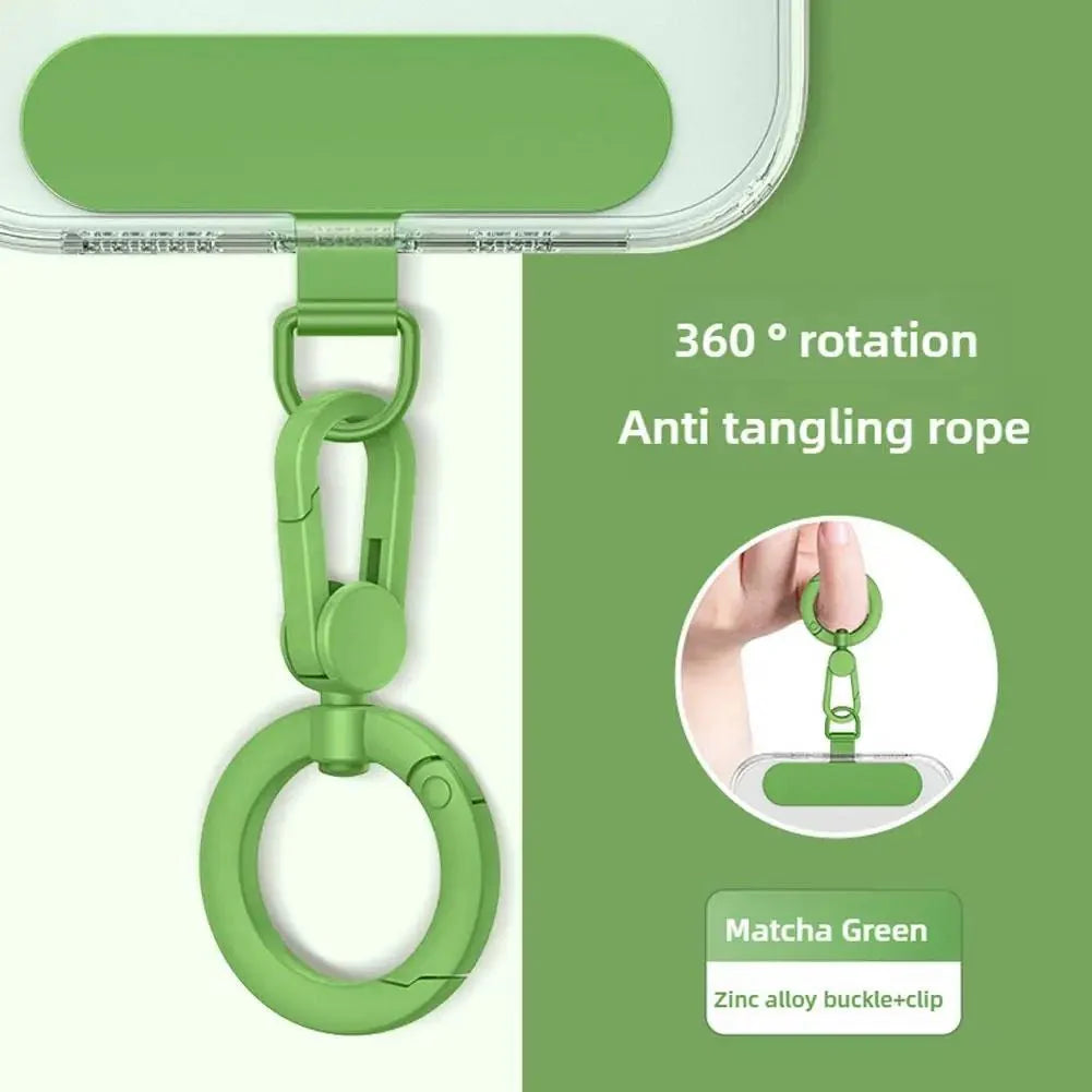 360° Rotating Zinc Alloy Phone Ring Holder Hook | Universal Anti-Entanglement Lanyard Attachment