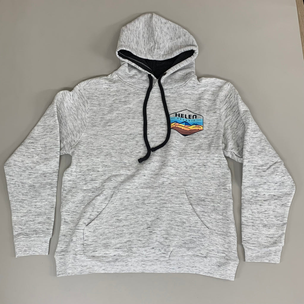 LONEROCK Helen Georgia Tie Hoodie Sz L White/Grey