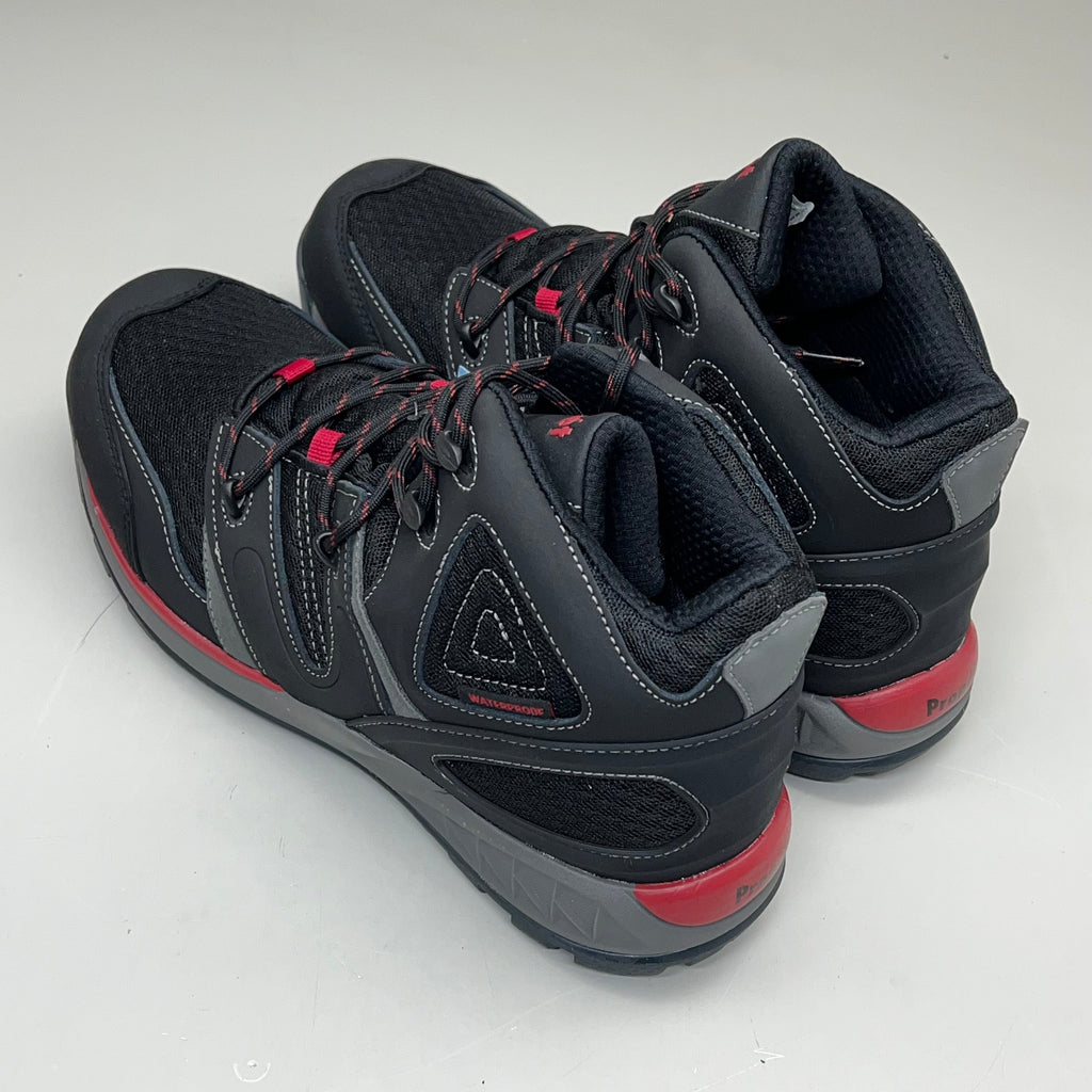 PROPET Veymont Grip Hiking Boot Waterproof Men's Sz 10 X(3E) Black/Red MOA022S