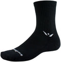 Swiftwick Pursuit Hike Light Cushion Wool Socks - 6" Light Weight Black XL