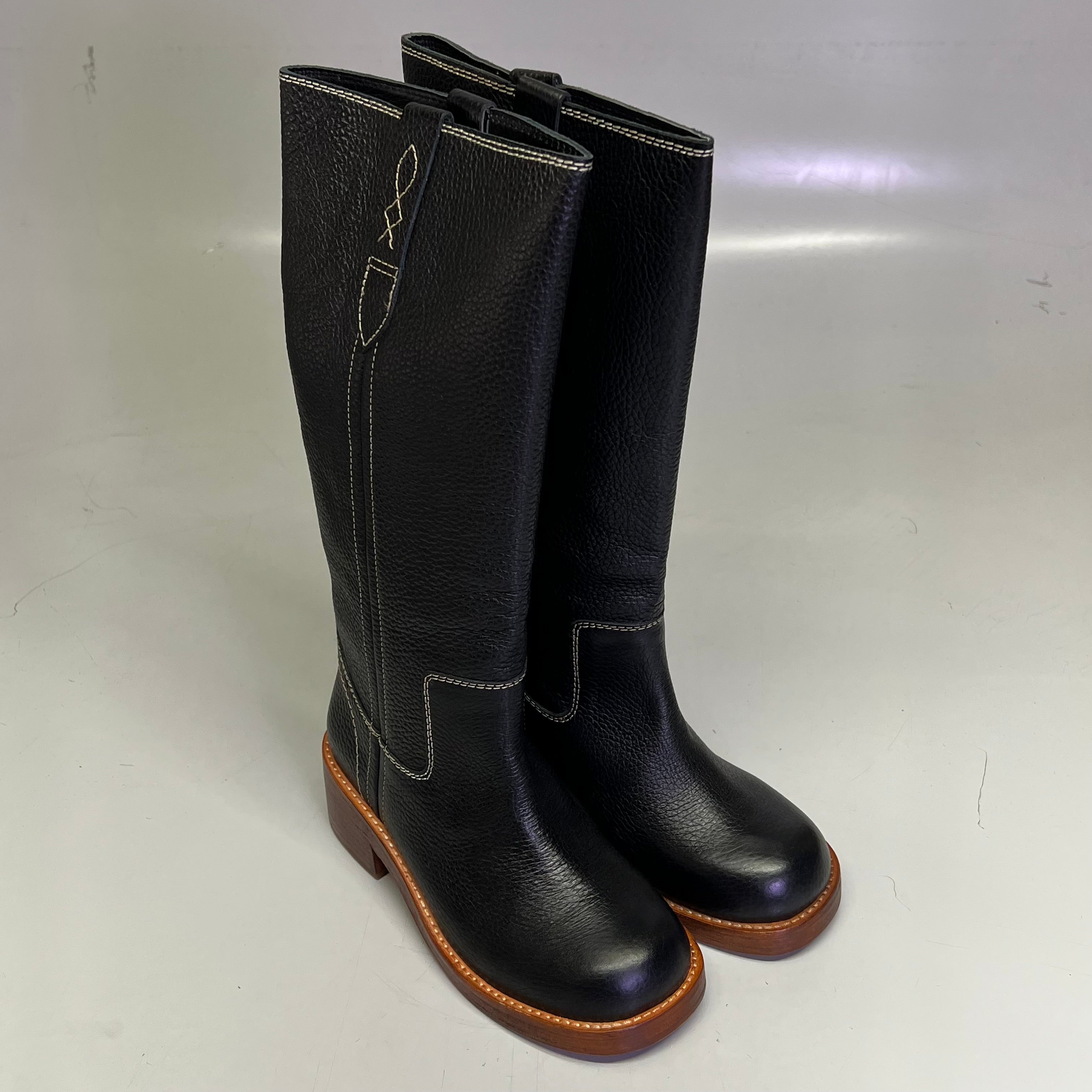 FREE PEOPLE Blaze Pull On Boot Women's Sz 6 Victorian Black Leather 88905880