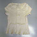 FREE PEOPLE Ribbed Cap Sleeve Most Wanted Cardi Women's Sz M Ivory 92736032