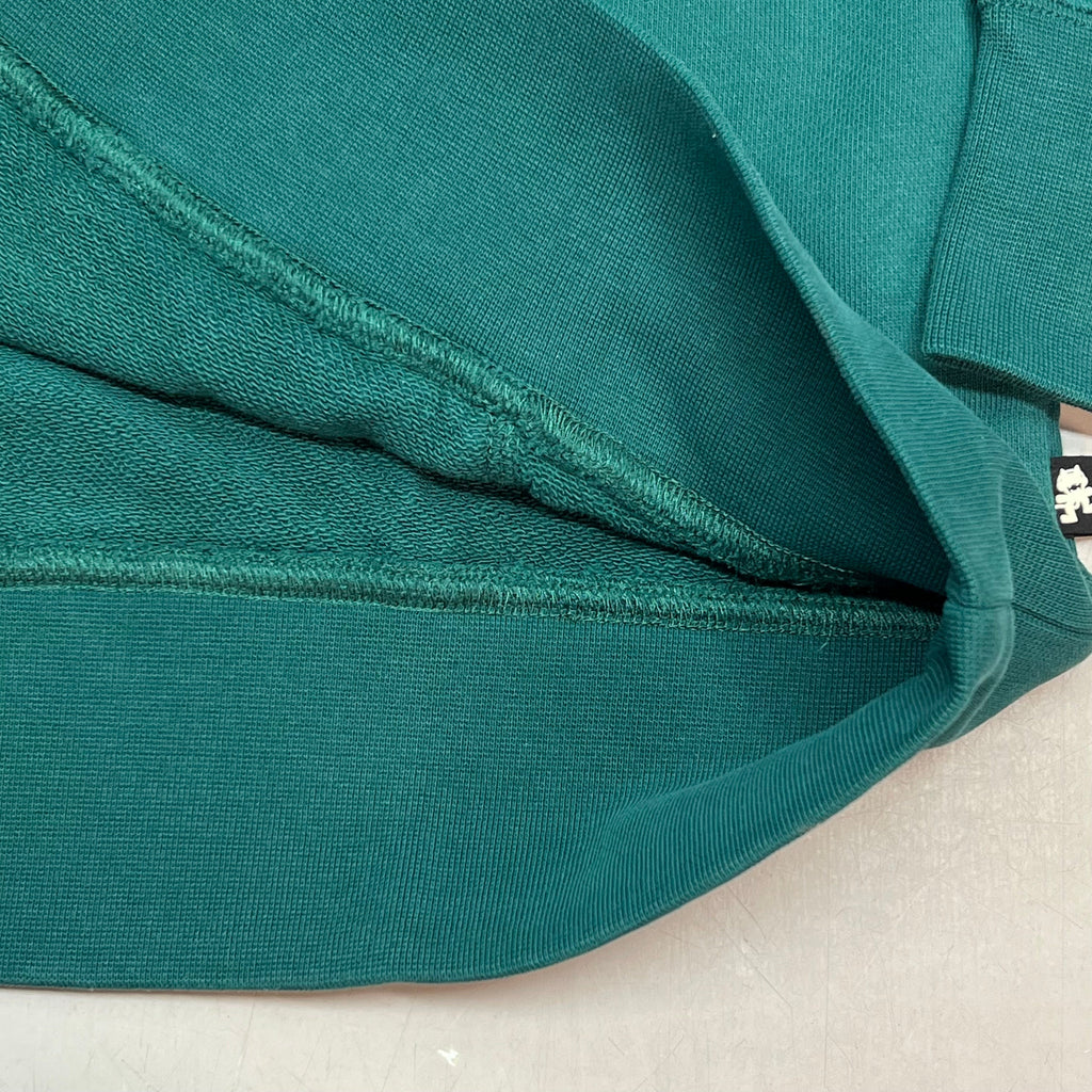 MONSTERCAT Hooded Drawstring Sweatshirt W/ Velvet Logo Men's Sz S Emerald Green