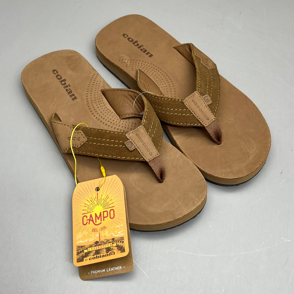 COBIAN Lazo Premium Leather Sandals Men's Sz 8 EU 40 Tan LZO-24-230-8