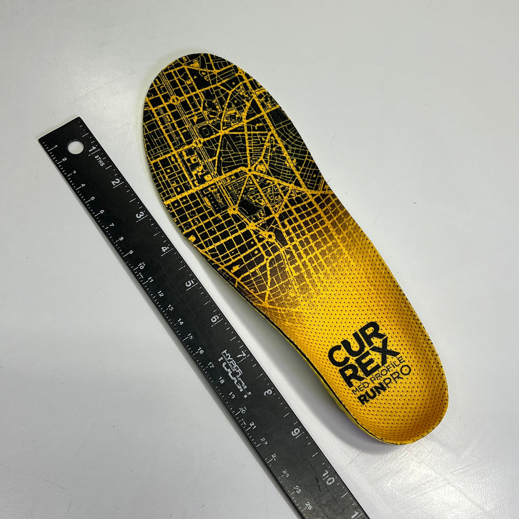 CURREX RunPro Comfort & Support Insole Mens Sz (M) 7-8.5 Black/Yellow 20123-18