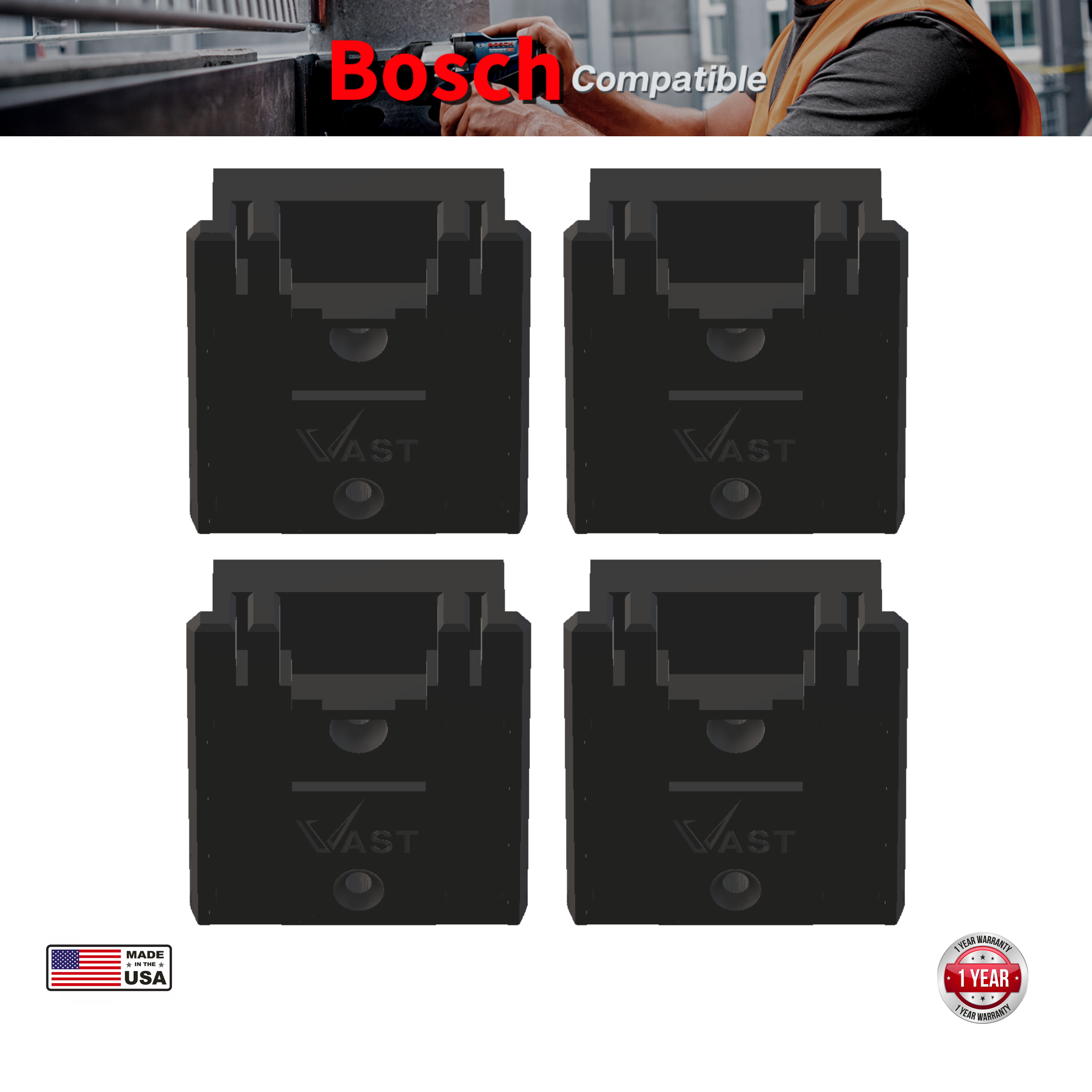 Bosch 18V Tool Mount | Tool Holder (4 Pack)
