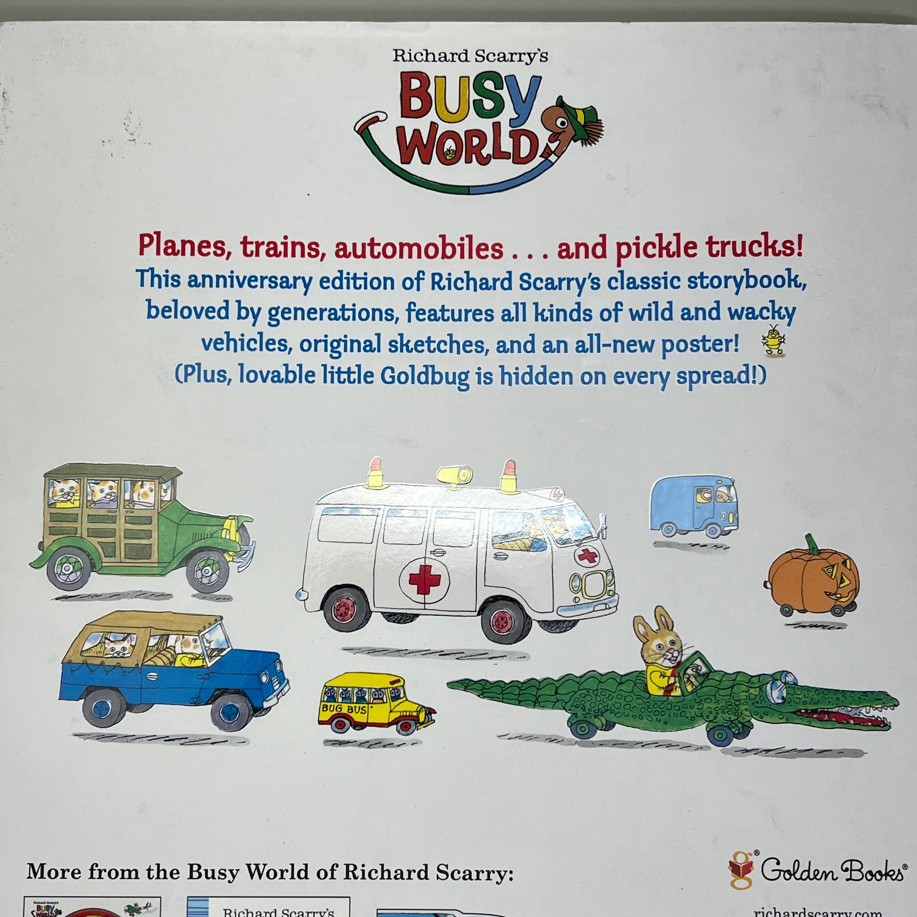 CARS & TRUCKS & THINGS THAT GO 50th Anniversary Edition Hardcover By Richard Scarry