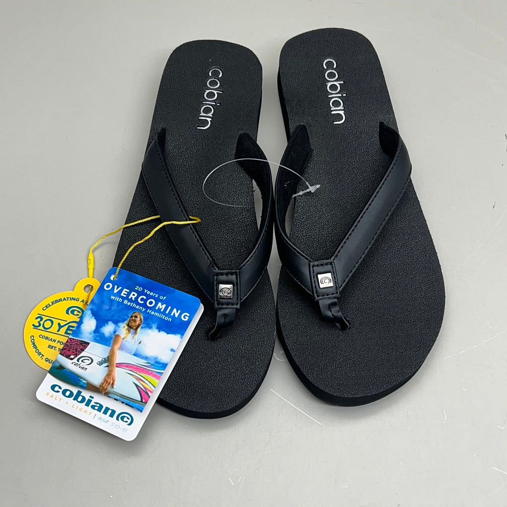 COBIAN Skinny Bounce Comfortable Synthetic Strap Women's Sz 6 Black SKI25-001-06