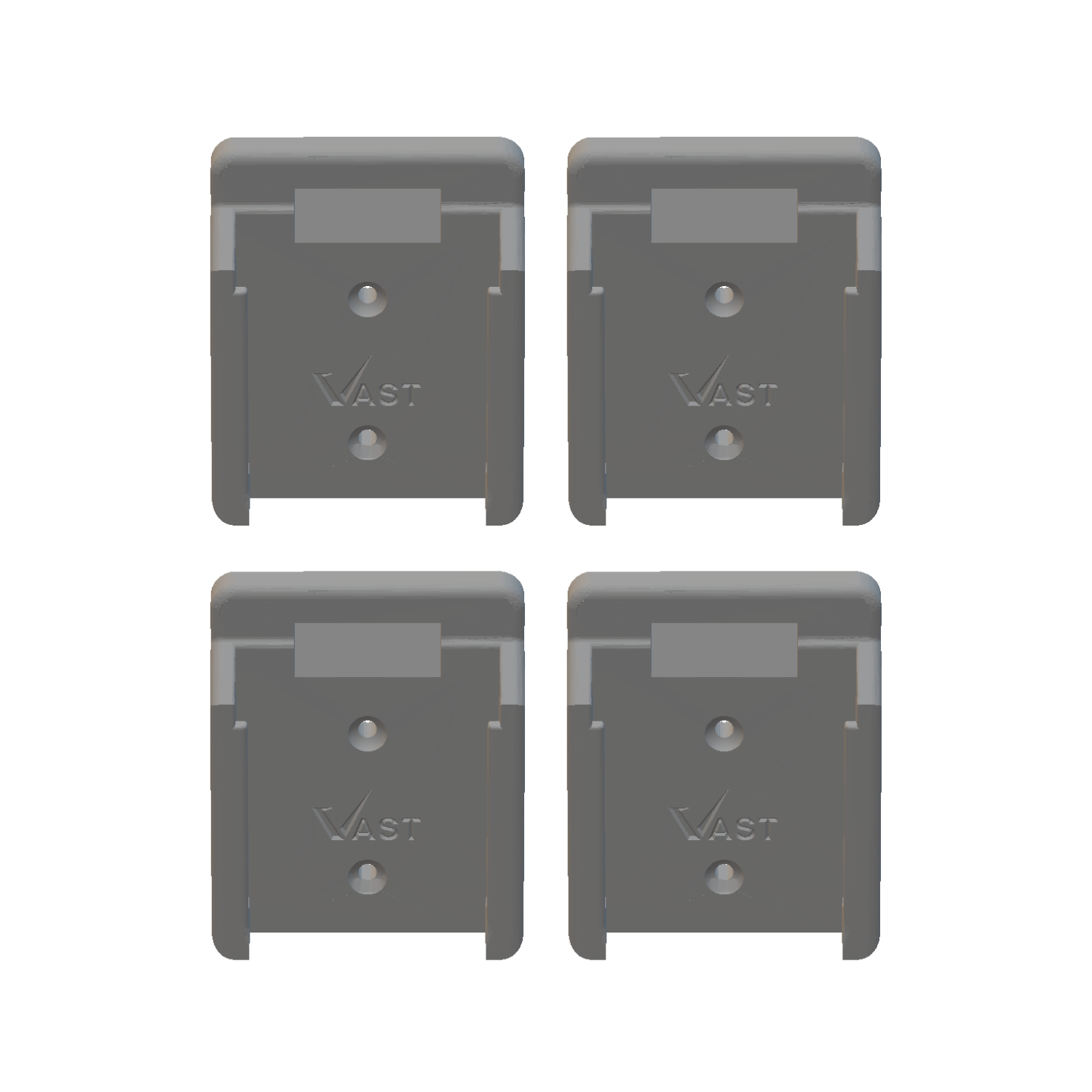 Makita 18V Lockable Battery Mount - Black (4 Pack)