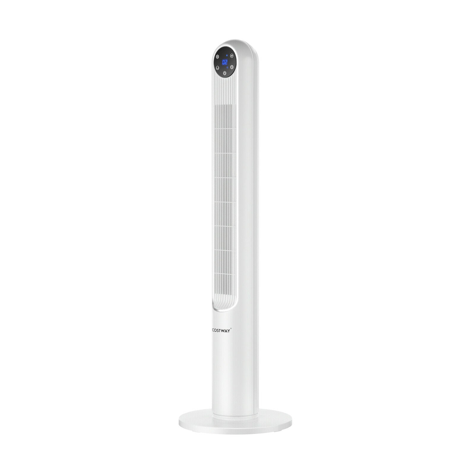 42 Inch 80 Degree Tower Fan with Smart Display Panel and Remote Control