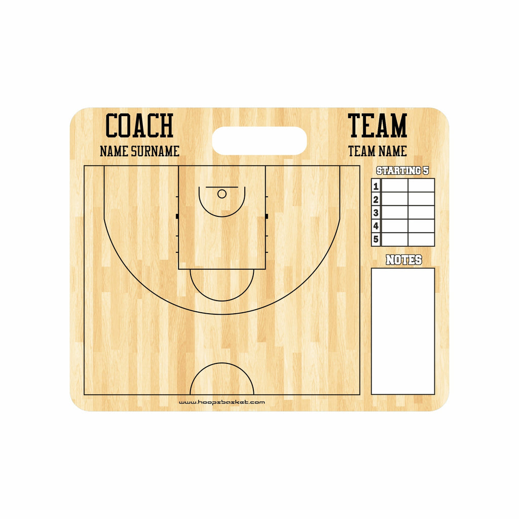 Custom FIBA Basketball Coaching Board 11.4 x 9.4 in (Magnetic)