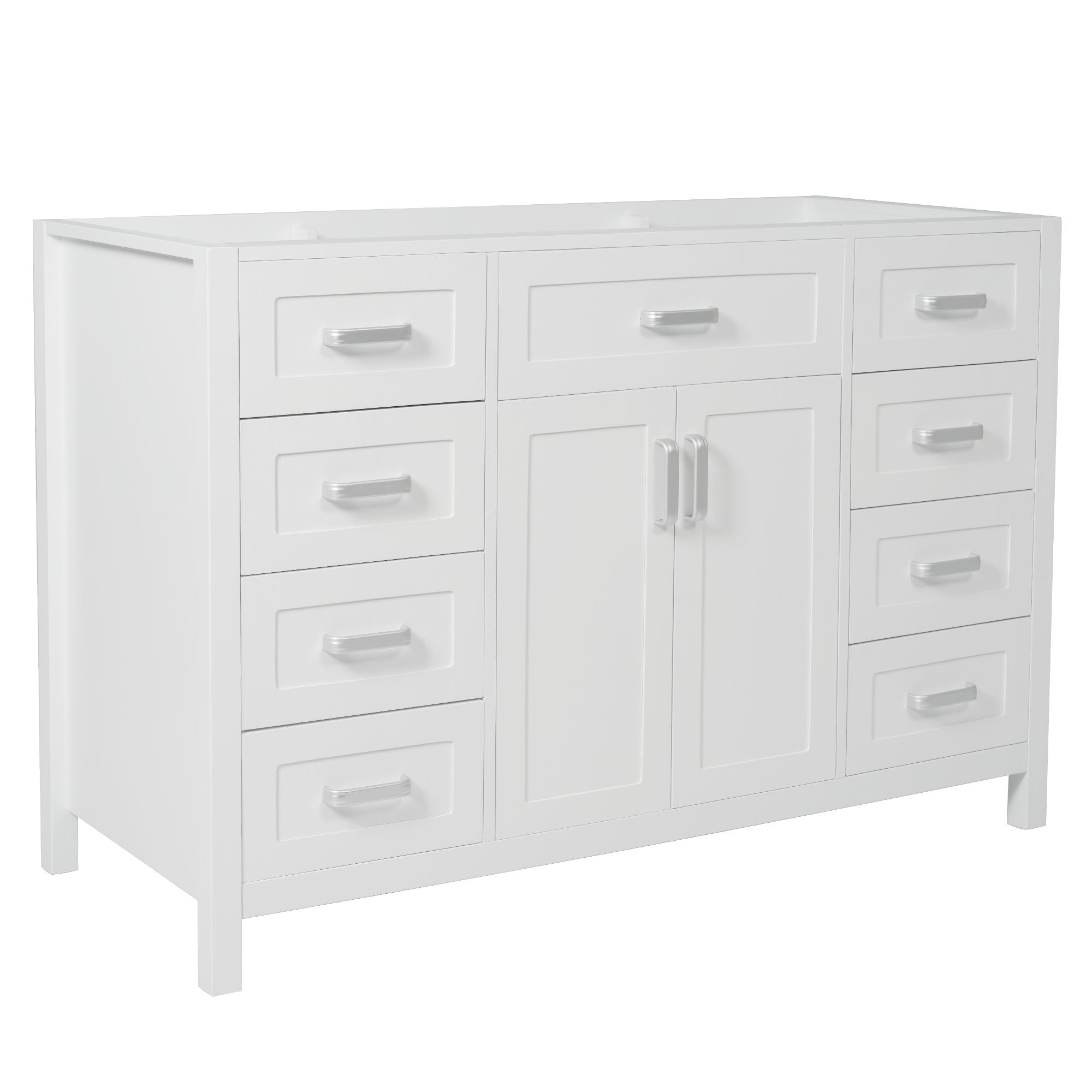 Bathroom Vanity Cabinet with 2 Soft Close Doors and 8 Drawers