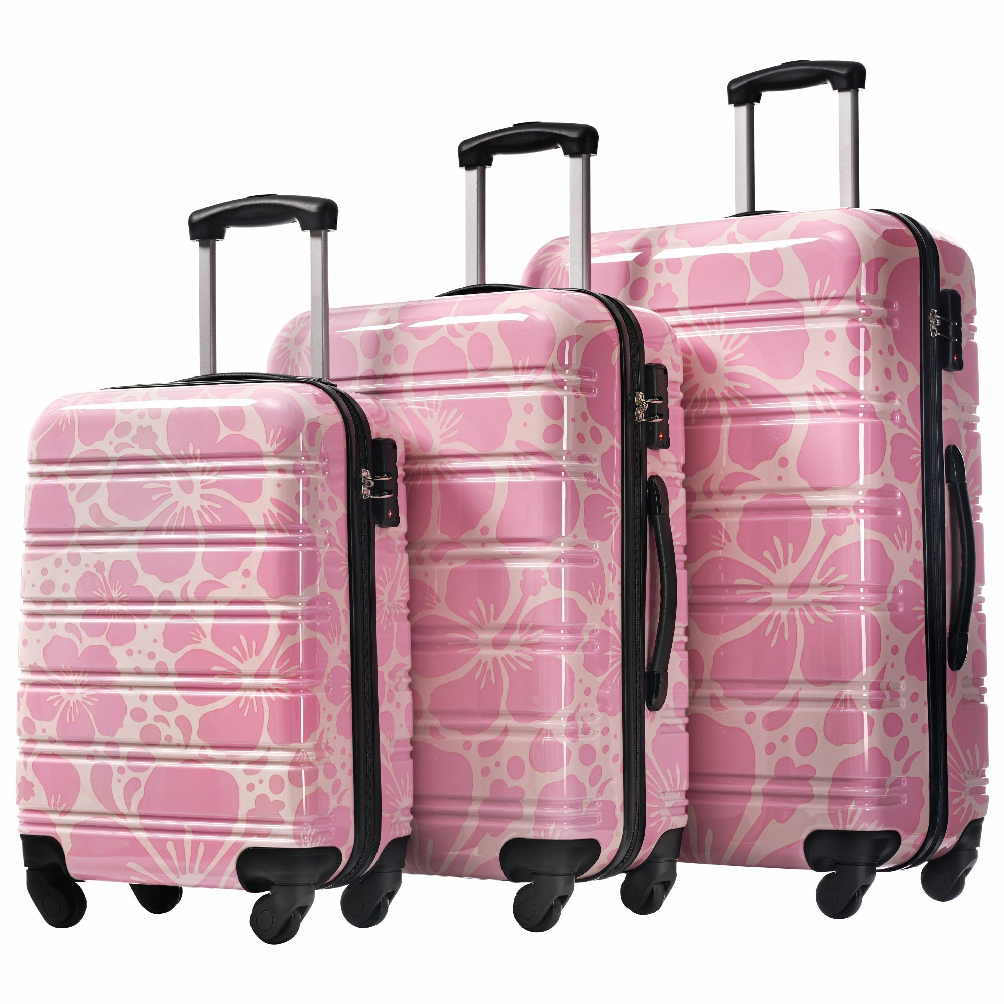 Hardshell Luggage Sets 3-Pcs Spinner Suitcase with TSA Lock
