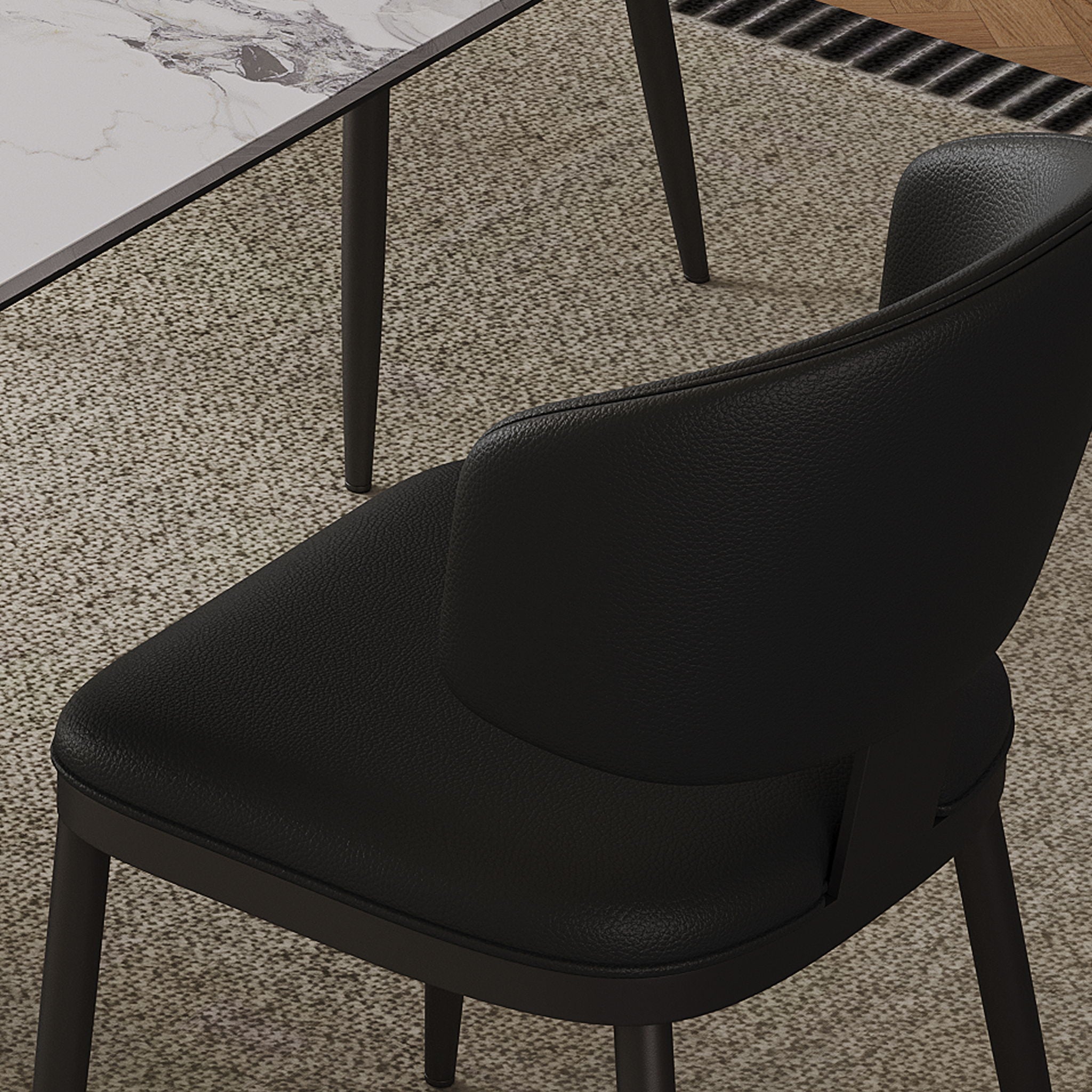 Modern Rectangular Dining Table For 6 With Chairs