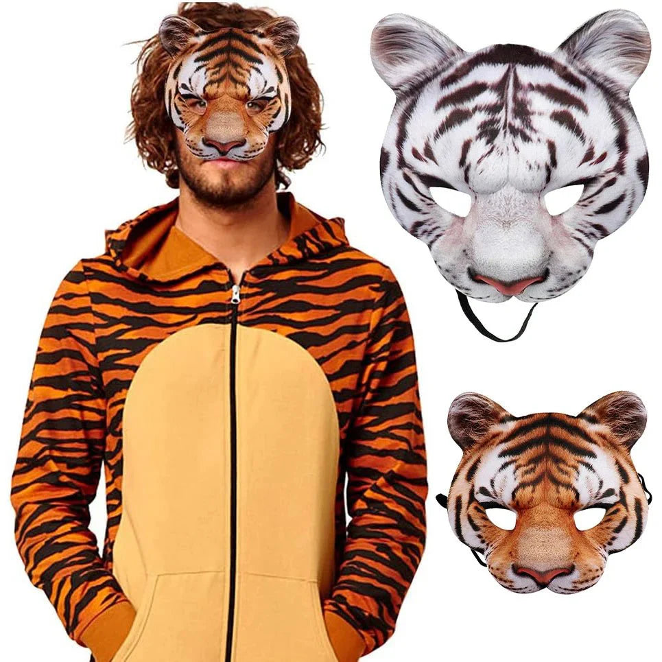 3D Realistic Animal Foam Mask | Full Face Cosplay Costume Accessory