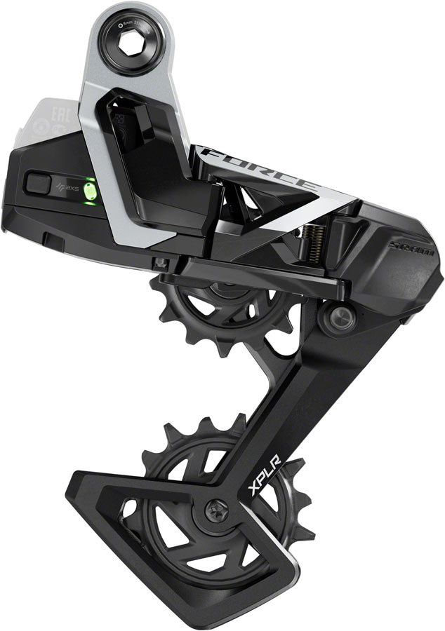SRAM Force XPLR AXS Rear Derailleur - For Force XPLR 1x 13-Speed 46t Max UDH Hangerless Battery Not Included BLK/Silver E1